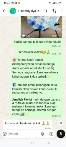 Testimonial Standing Flower sangkanmanik